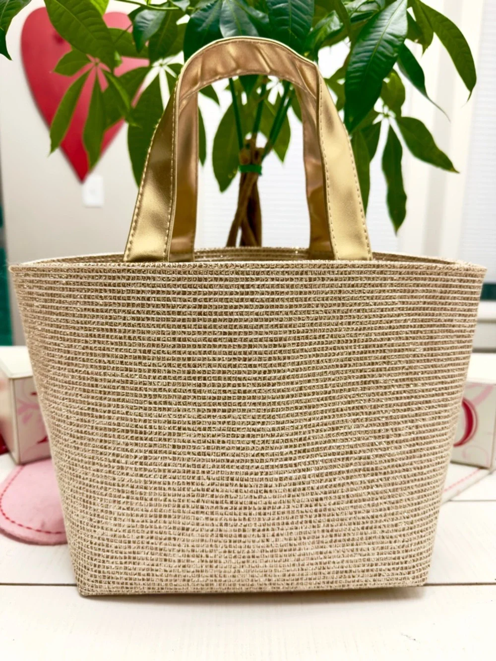 LAST 1- Dior Beauty Exclusive Gold Tote Bag